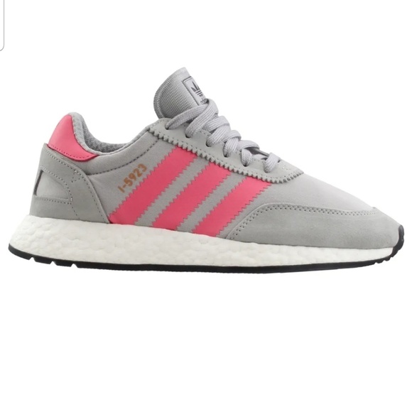 💸 SOLD 💸 Adidas I-5923 Grey w/pink stripes 8 - Picture 2 of 7